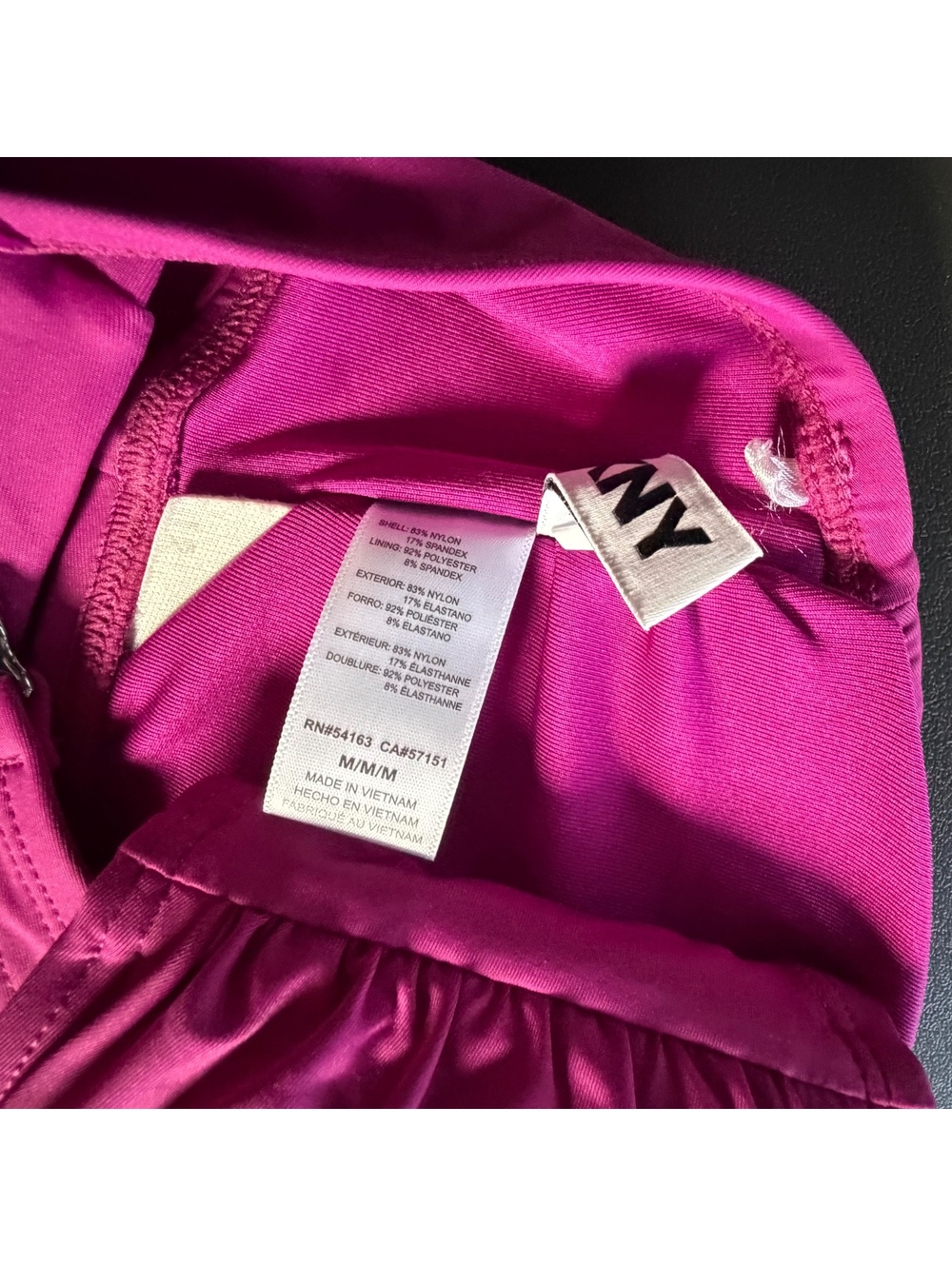 DKNY fuchsia strapless bandeau bikini high waist swimsuit set $70 New - Picture 7 of 7